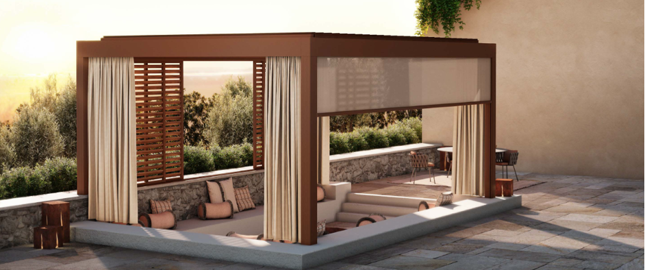 store et rideau pour pergola