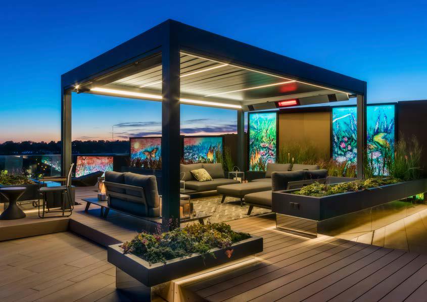 chauffage infrarouge, intégrer système de chauffage dans sa pergola pour l’hiver