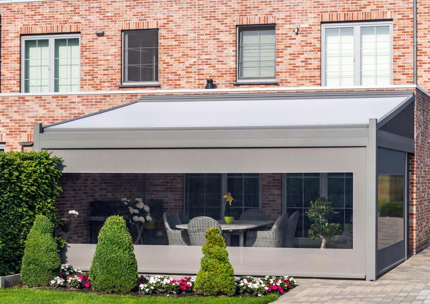 Imperméabilité et étanchéité de pergola, protection latérale contre la pluie toile