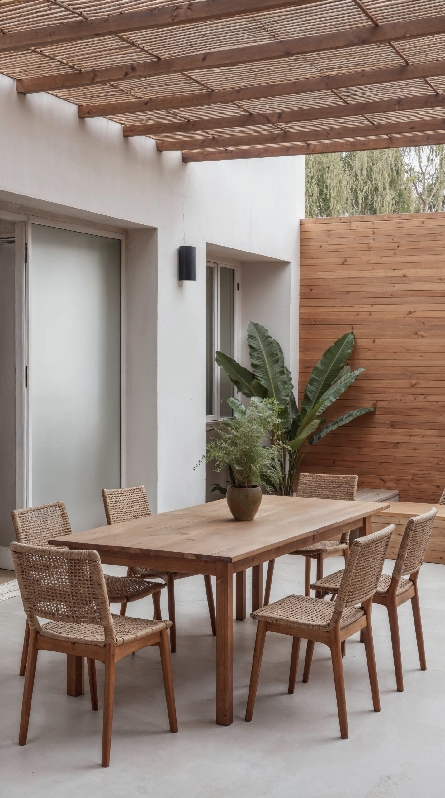 Pergolas en bois, raccorder au mur de la maison