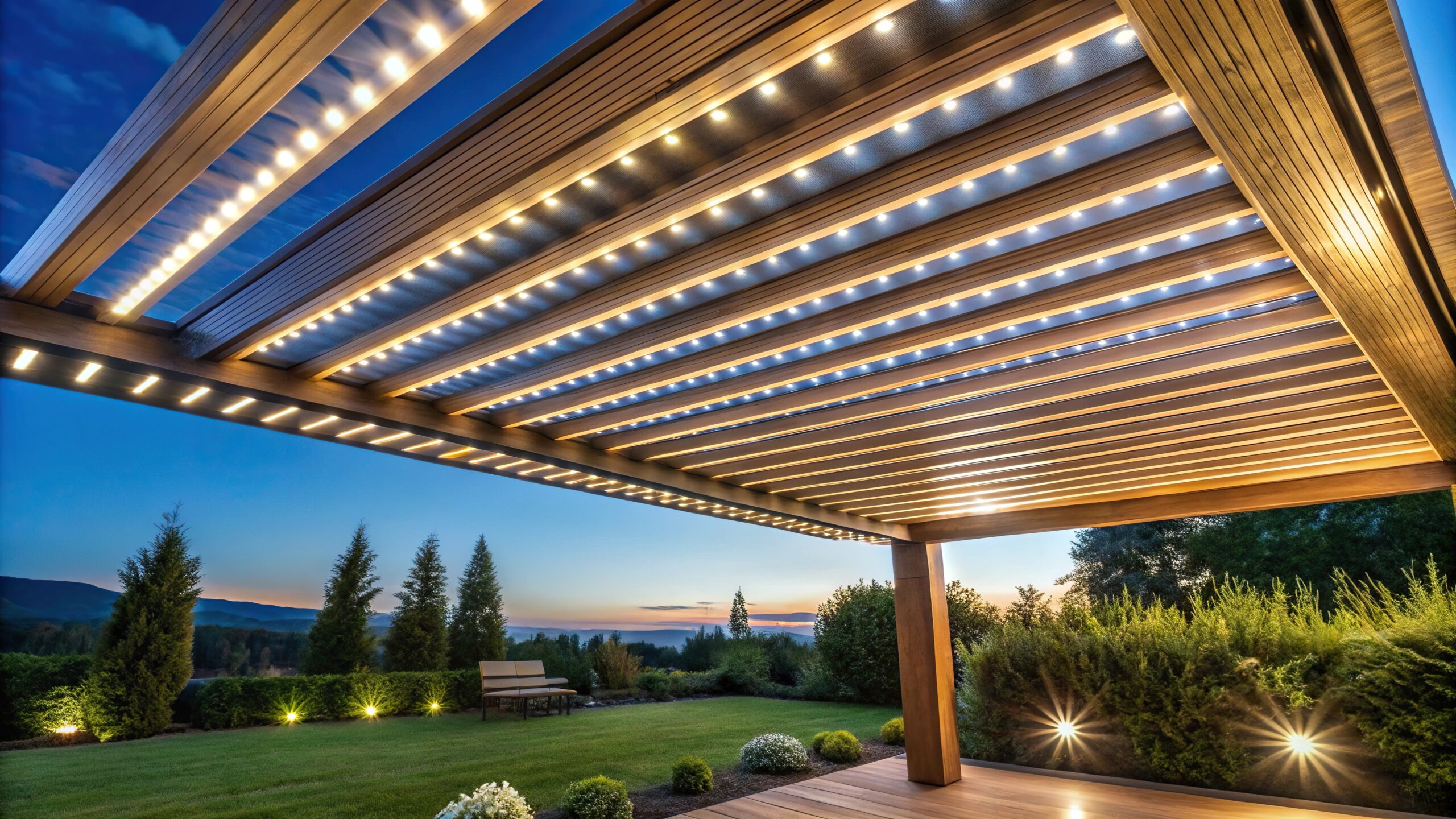 ajouter des LED peut améliorer le confort de votre pergola